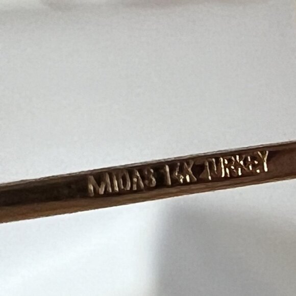 Rose gold threader dangle drop earrings 14KT EUC/rarely worn - Picture 7 of 7